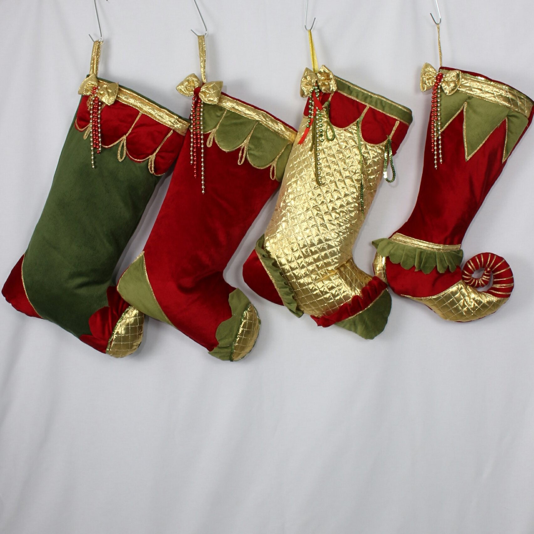 Green Stocking Personalized Christmas Stockings Luxury Etsy