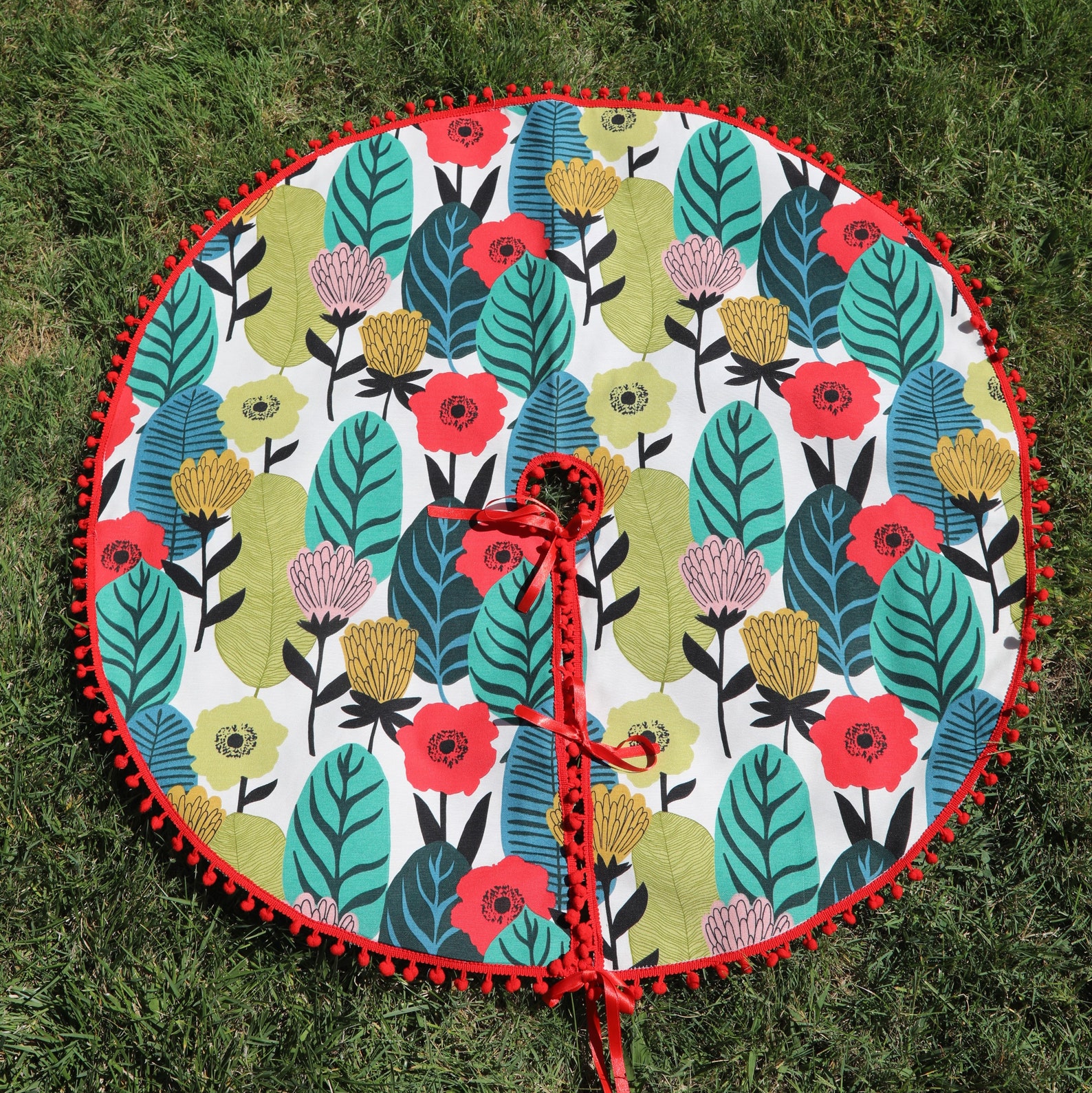 Floral Christmas Tree Skirt 24'' to 70'' - Etsy