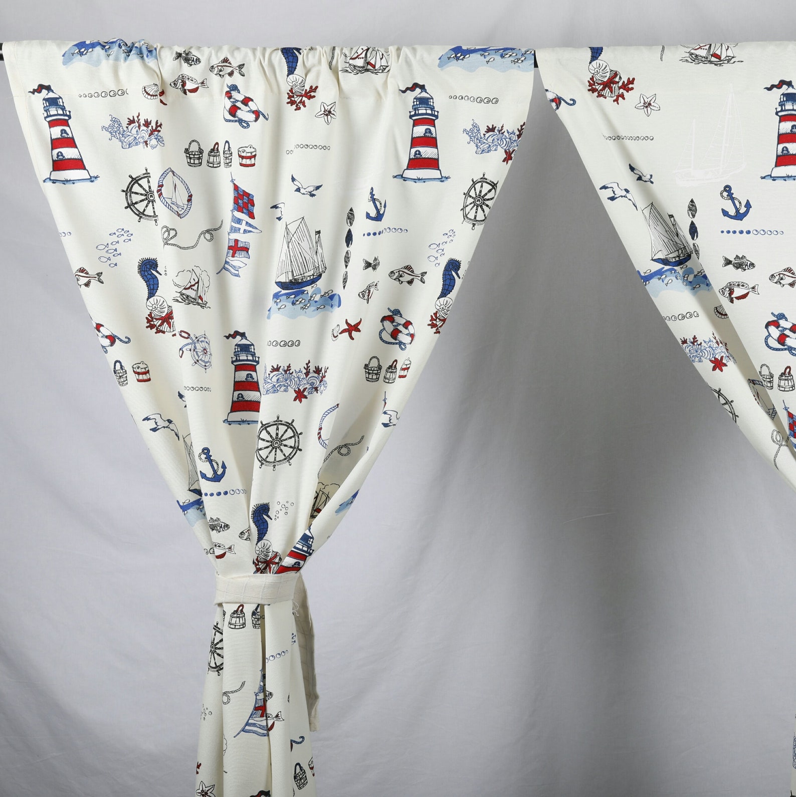 Nautical Curtain Nursery Curtain Custom Curtain Sailor Curtain Etsy