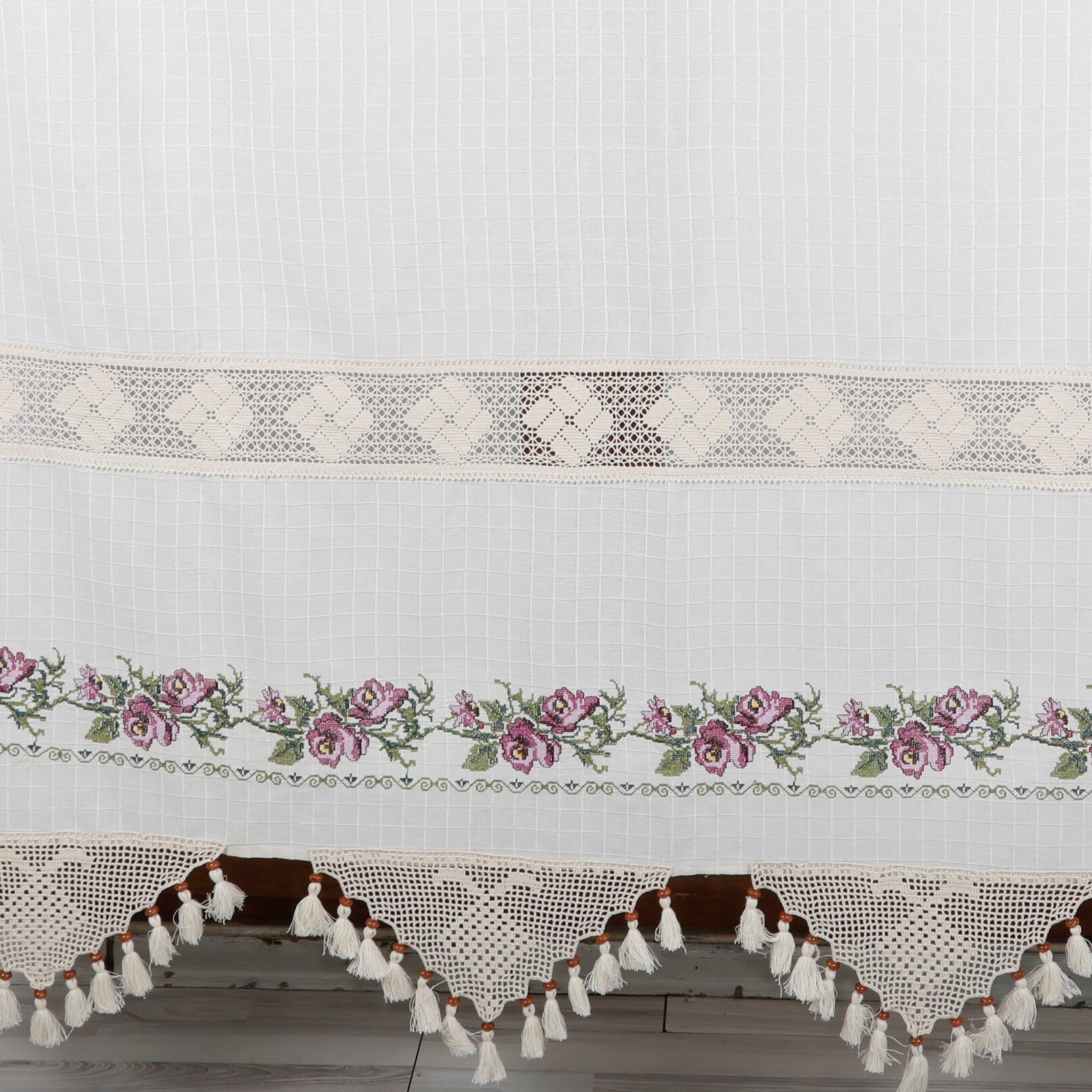 Shabby Chic-French Country Curtains Rustic Curtains Lace | Etsy