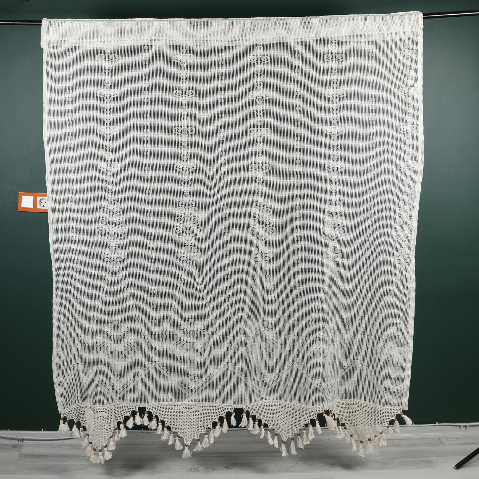 Shabby Chic Curtains Crochet Curtain Lace Curtains Custom Etsy Shabby Chic Curtains Crochet Curtain Lace Curtains Custom Etsy