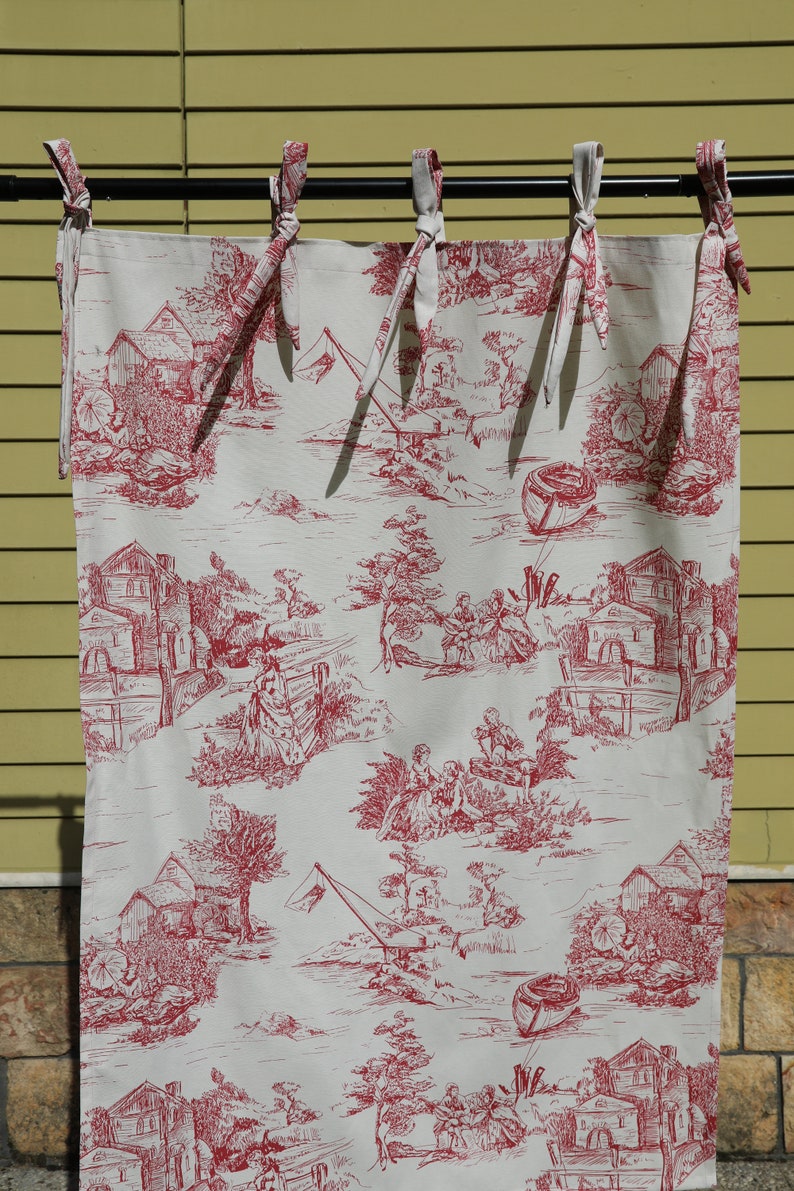 Toile Curtains Blue Curtains French Toile Custom Curtains Etsy