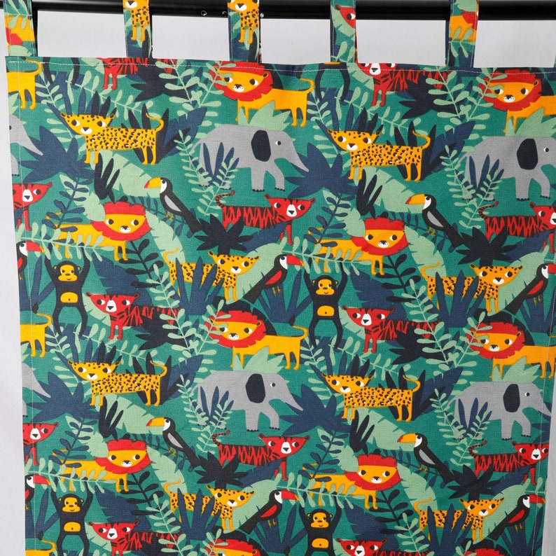 Baby Curtains Jungle Nursery Decor Kids Curtains Safari Etsy