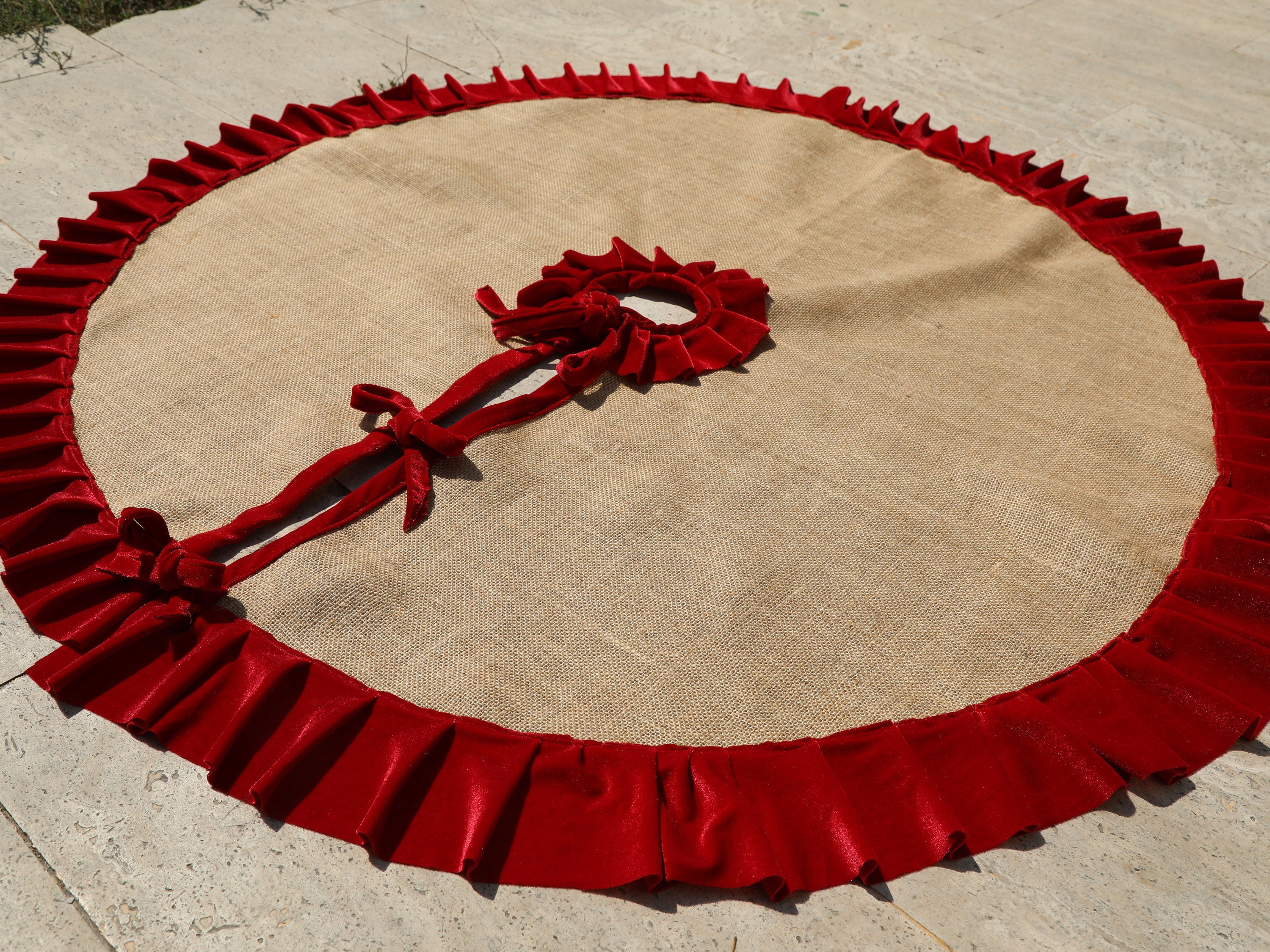 Black Christmas Tree Skirt 25'' to 100'' Red Etsy