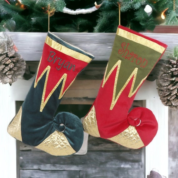 Personalized elf christmas stockings Clearance