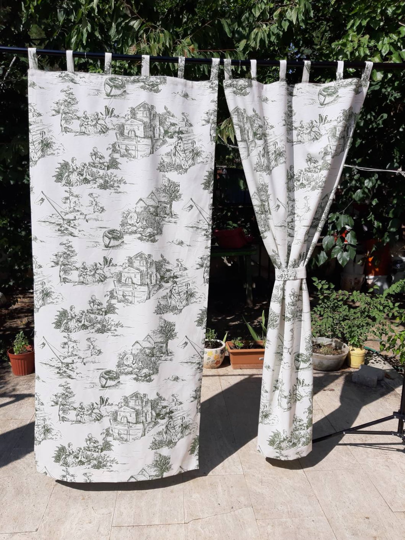 Toile Curtains Blue Curtains French Toile Custom Curtains Etsy