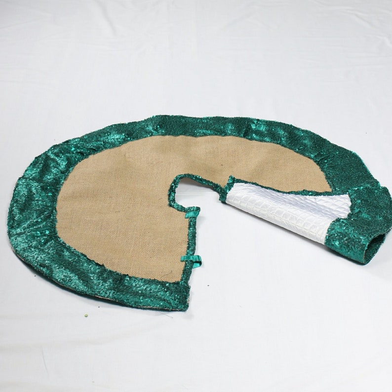 Sequin Tree Skirt Reversible Christmas Tree Skirt Red Tree Etsy