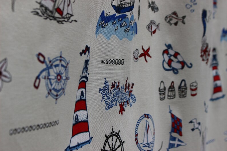 Nautical Curtain Nursery Curtain Custom Curtain Sailor Curtain Etsy