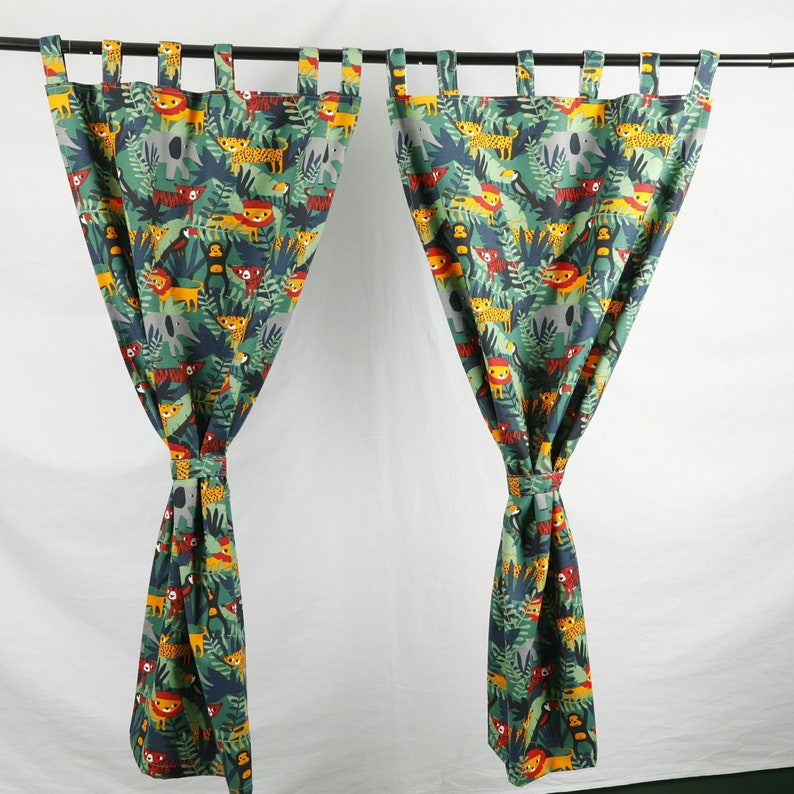 Baby Curtains Jungle Nursery Decor Kids Curtains Safari Etsy