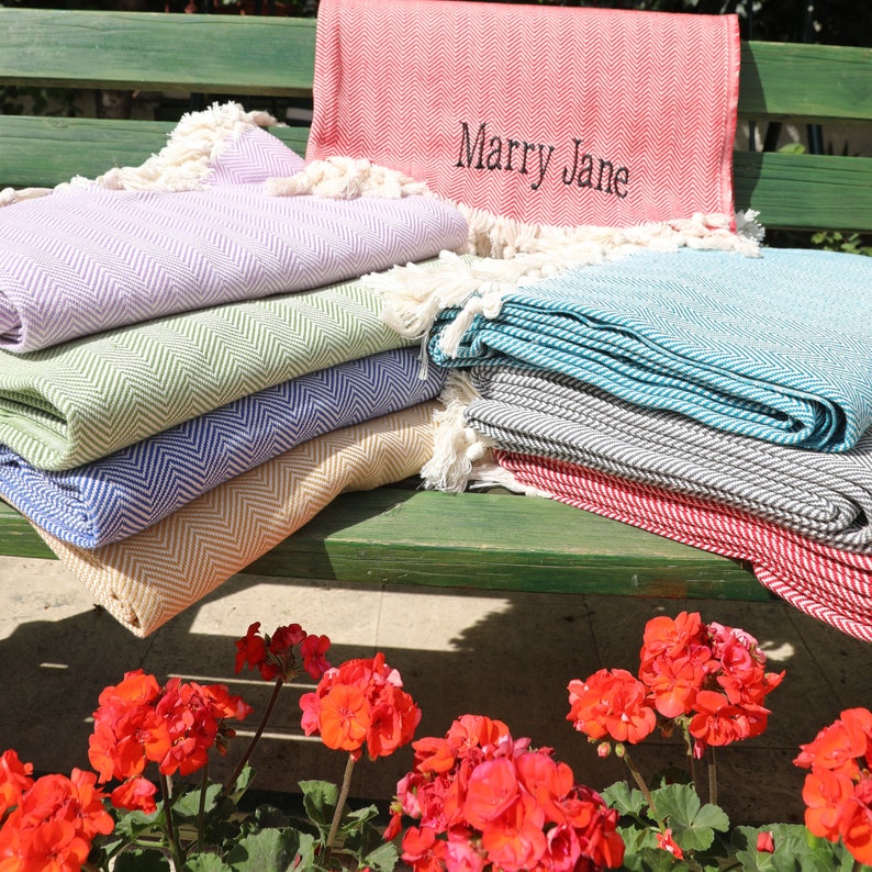 Monogram Throw Blanket Personalized Wedding Present Etsy