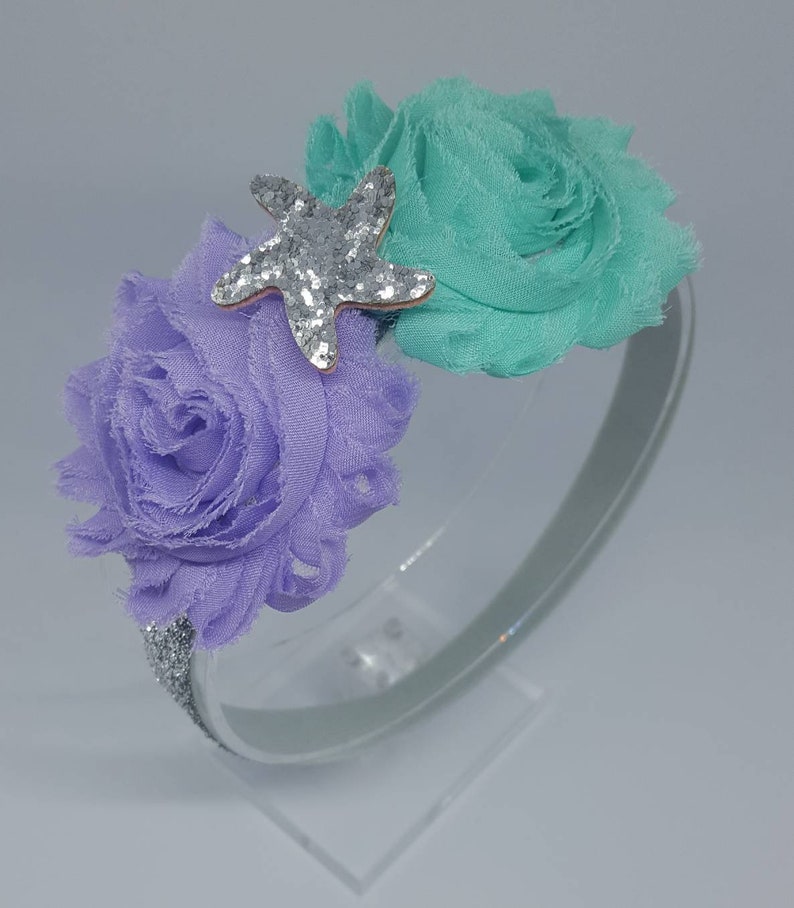 Starfish Sparkle Mermaid Band Aqua Boutique Headbands Etsy