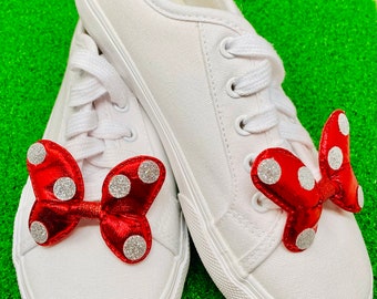 Shoe Bows Red Dots