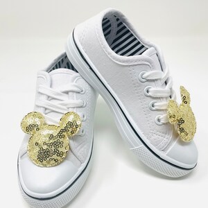 Mouse Shoe Bows for Disney Vacation Flair Inspired Gold Shoe Clips