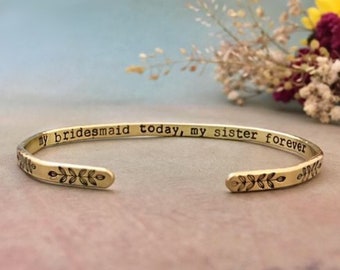 Bridesmaid Sister Bracelet, Bridesmaid Gift, Bridesmaid Proposal, Boho Bridesmaid Bracelet Gift, Sister Bridesmaid, Red Fern Studio, 014