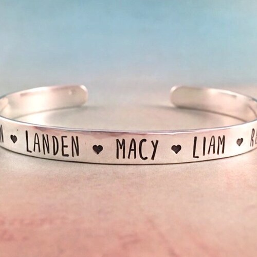 Personalized Bracelet With Names Mothers Bracelet for Mom Etsy