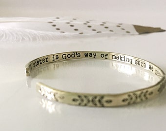 Cadeau de sœur de sœur, bracelet de sœur, cadeau d’anniversaire de sœur, cadeau pour sœur, bijoux de sœur, cadeau d’anniversaire pour sœur, 113