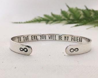 Friendship Bracelet, Best Friend Gift, Birthday Gift for Her, Sterling Silver Friend Bracelet, Red Fern Studio