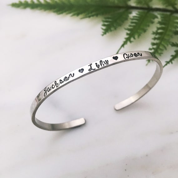 Personalized Gift for Mom, Mothers Bracelet with Kids Names, Mom Jewelry, Mom Bracelet, Mothers Day Gift, Sterling Silver Bracelet for Mom