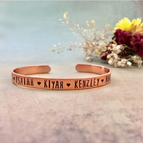 Grandmother Bracelet, Mothers Bracelet, Christmas Gift for Grandma, Grandchildren Jewelry, Grandchildren Bracelet, Red Fern Studio