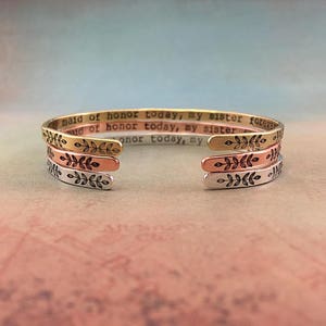Maid of Honor Sister Bracelet, Maid of Honor Gift, Maid of Honor Proposal, Maid of Honor Bracelet Gift, Matron of Honor Gift,Red Fern Studio Bild 5
