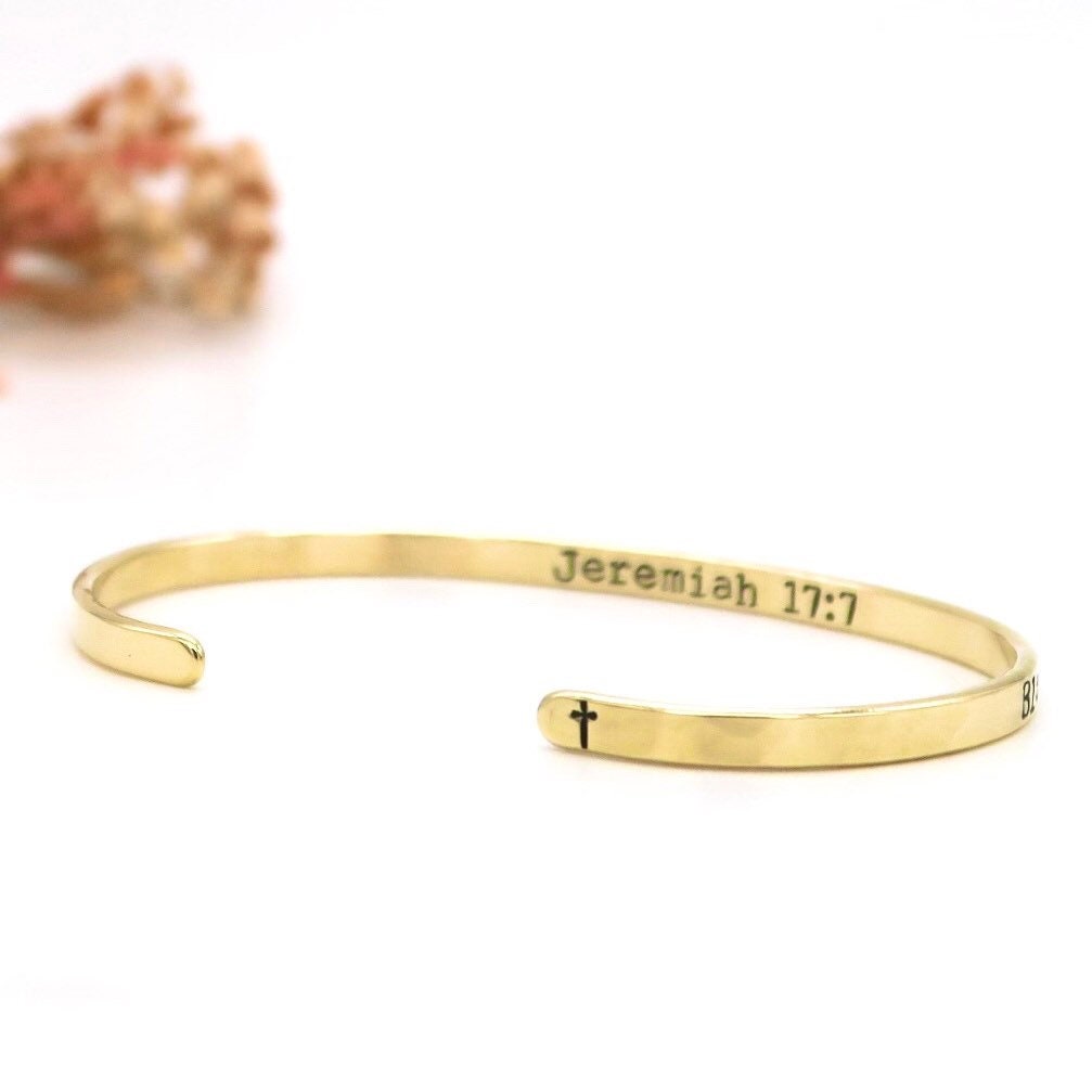 Custom Scripture Bracelet Custom Bible Verse Cuff Bracelet | Etsy