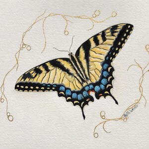 Swallowtail Butterfly Artwork, Butterfly Wall Art, Original Butterfly Painting, Decorative Wall Art, Art Gift For Women, OOAK Butterfly Art