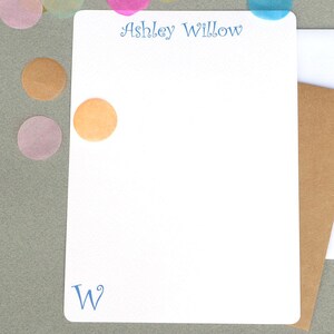 Set personalizado de escritura de cartas de tarjeta plana para hombre, conjunto completo de regalo de tarjetas de notas personalizadas para mujeres, elegante papelería de tarjeta de letras para ella