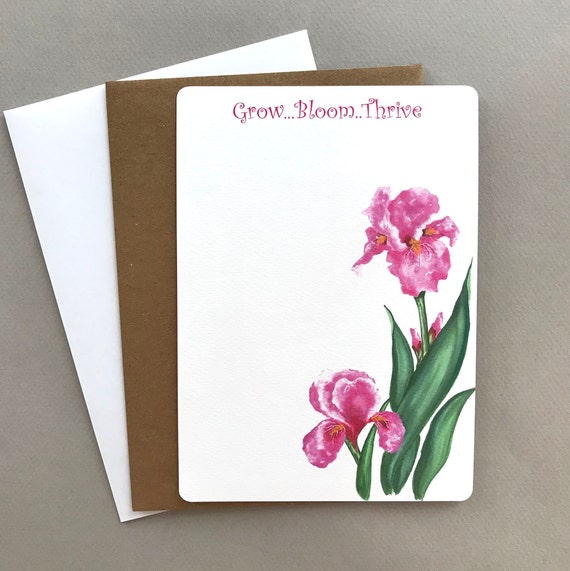 Watercolor Garden Note Cards Stationery Set Custom Floral Note Card Set Stationary Flat Note Cards Red Calla Lily Notes Letter Cards