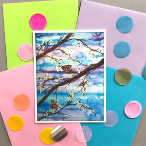 Monarch Schmetterling Note Karte Briefpapier Set, gefaltet Notiz Karte stationär für Frauen, Mädchen Korrespondenz Karte Geschenk-Set, Geschenk für Sie