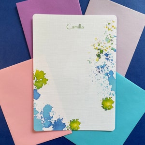 Set di 36 fogli di carta da lettere personalizzati, fogli per corrispondenza personalizzati da donna, cancelleria per documenti per appunti da ragazza, kit completo di lettere 5 x 7