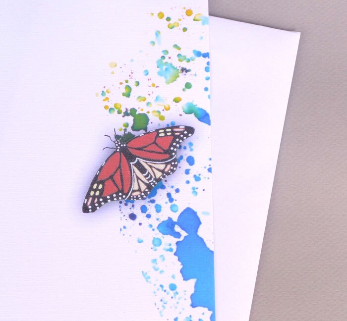 Monarch Butterfly Note Cards, Personalized Flat Note Cards, Custom ...