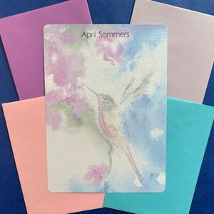 Personalisiertes Briefpapier-Set von 36, komplette Garten-Kolibri-Notizen, Briefpapier-Briefpapier für Frauen, Notizpapier-Kit für Mädchen