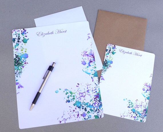 Card Stationary Bird Watercolor Chickadee Note Card Stationery Letter Writing Set Custom Note Card Set Flat Note Cards Personalized