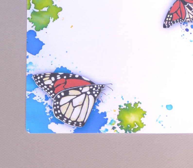 Monarch Butterfly Note Cards, Personalized Flat Note Cards, Custom ...