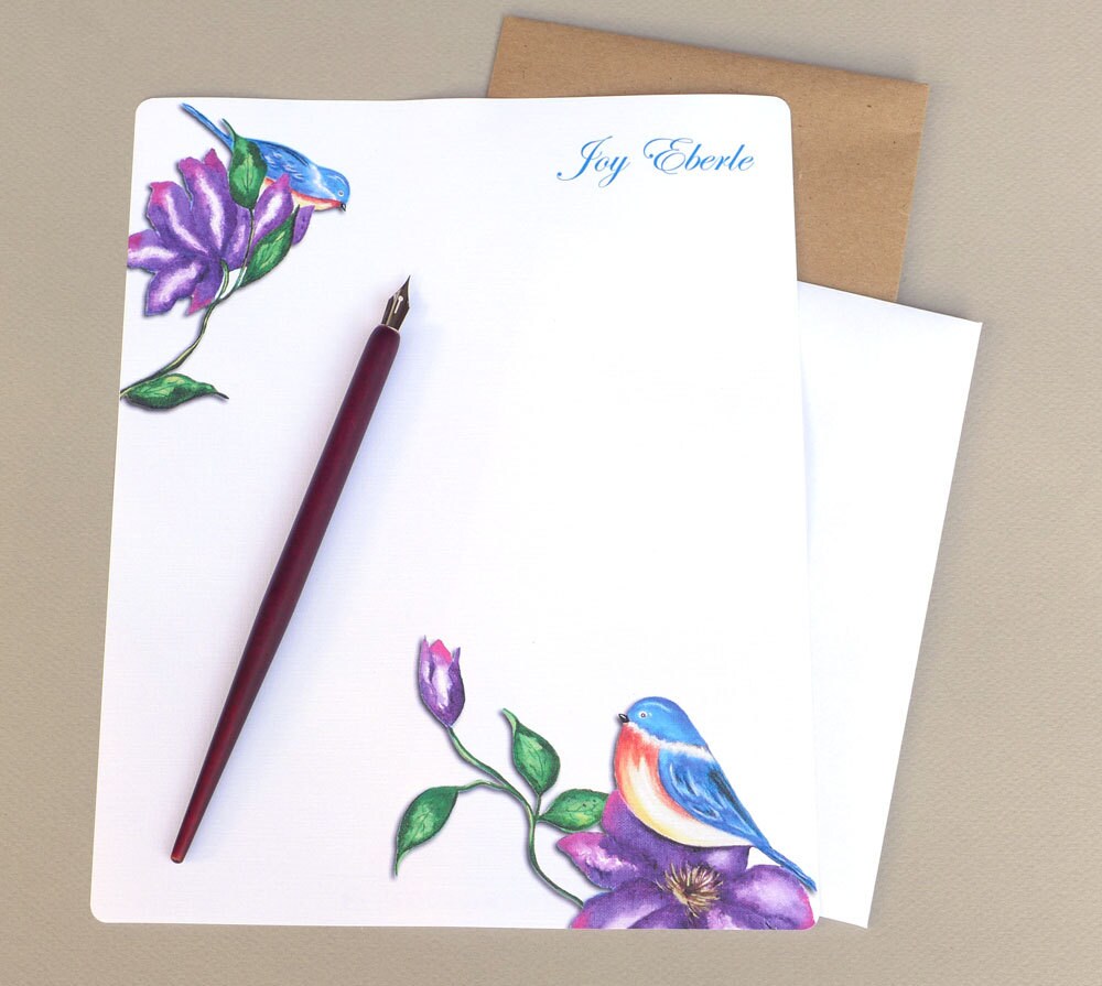 Monogrammed writing paper picture