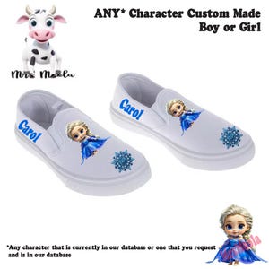 Mrs. Moola&#39;s Canvas Sneakers for Children and Toddlers - Customized (Inspired by Disney Frozen)