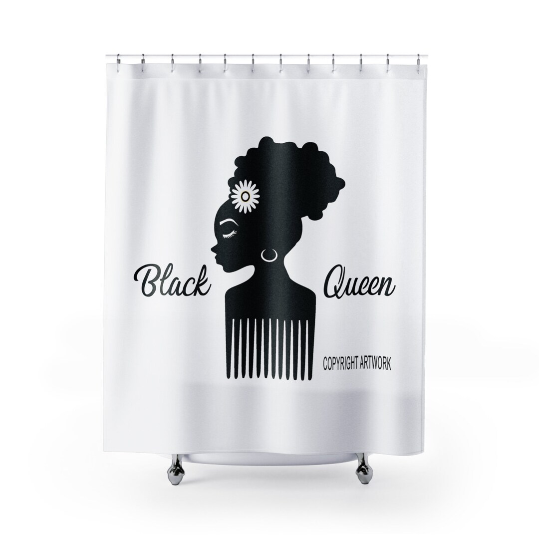 African American Art Ethnic Shower Curtain Diva Decor Black Girl Magic