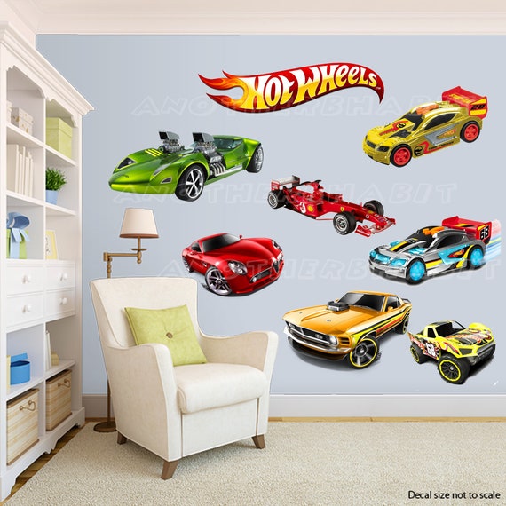 Hot Wheels Wall Decal Room Decor inspired | Etsy