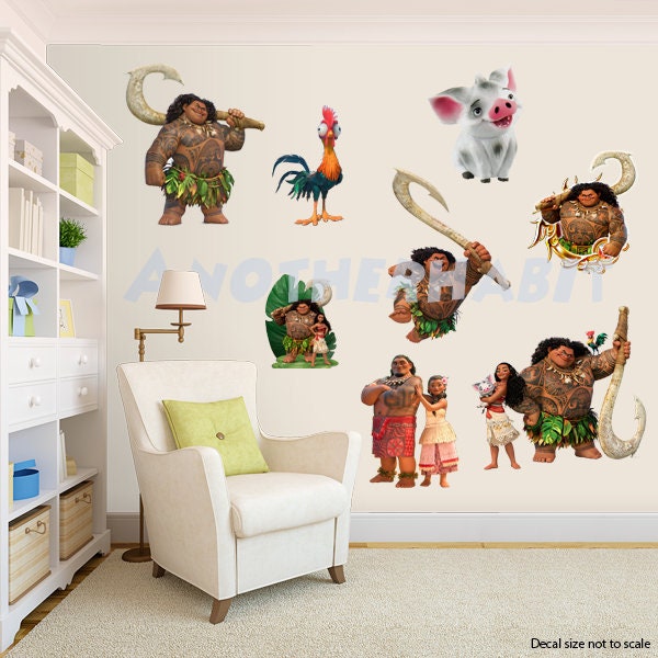 Moana Maui From Disney Pixar Custom Wall Decals 3d Wall Stickers Art Op33 Home Garden Home Decor
