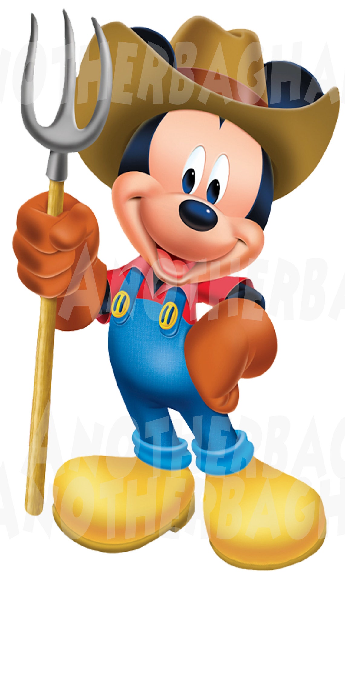 Farmer Mickey Mouse Wall Decal Room Decor Sticker Etsy
