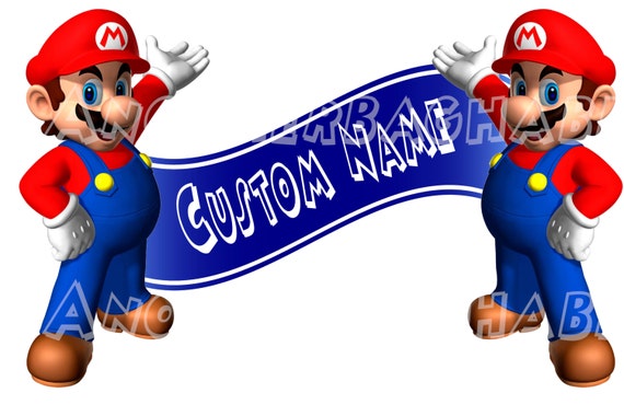 Super Mario Bros Wall Decal Room Decor Custom