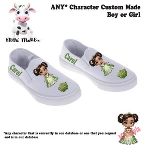 Mrs. Moola&#39;s Canvas Sneakers for Children and Toddlers - Customized (Inspired by Tiana)
