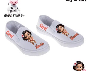 Mrs. Moola's Canvas Sneakers for Children and Toddlers - Customized (Inspired by Princess Moana)