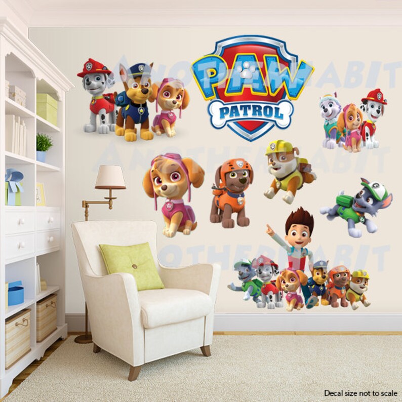 Paw Patrol Wall Decal Room Decor Etsy