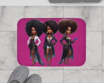 African American Art | Ethnic Bath and Shower Mat | Diva Decor | Black Girl Magic | Queen | Gift for Her | Mother's Day | Customized