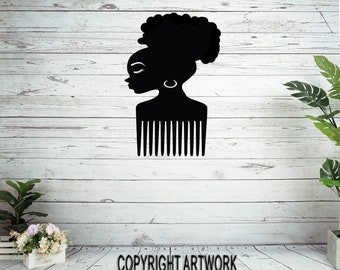 Woman Wall Art Featuring African Queen, African Art, Black Girl Magic, Black History, Decal, Removable Wall Sticker, Gift for her, Mothers