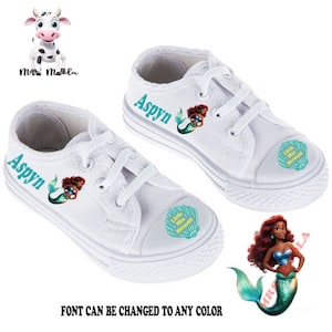 Mrs. Moola&#39;s Mermaid Canvas Sneakers for Children and Toddlers - Customized (Inspired by Disney - The Little Mermaid)