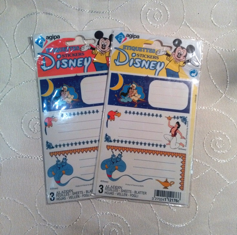 Aladdin Disney/'s Stickers,by agipa.ETIQUETTES STICKERS.Product of France