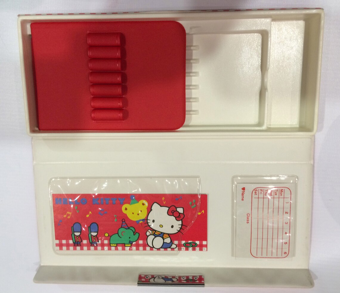 Vintage Hello Kitty Pencil Case 1984 Sanrio Made in Japan Etsy