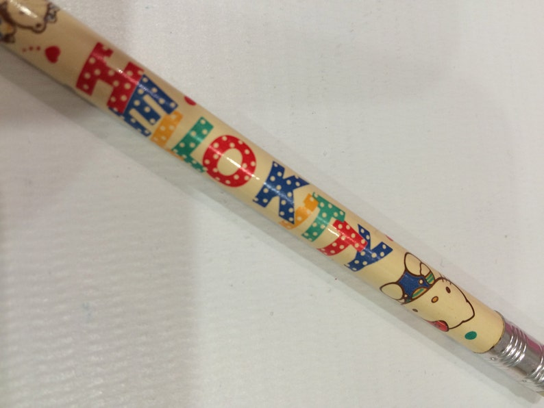 kawai hello kitty Pencil.Vintage Sanrio-1986 image 2